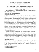 Báo cáo hoạt động và phương hương hoạt động nhiệm kỳ 2013 -2014