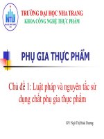 bài giảng phụ gia thực phẩm