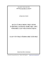 quản lý hoạt động thực hành ở trường cao đẳng nghề việt - đức vĩnh phúc gắn với cơ sở sử dụng