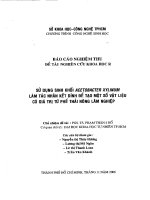 sử dụng sinh khối acetobacter xylinum làm tác nhân kết dính để tạo một số vật liệu có giá trị từ phế thải nông nghiệp