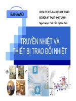 truyền nhiệt và thiết bị trao đổi nhiệt