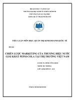 chiến lược marketing của thương hiệu nước giải khát pepsi-cola tại thị trường việt nam