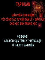 Rối loạn tâm lý ở tuổi vị thành niên