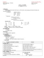 Giáo án Tiếng Anh 6 - Tuần 6