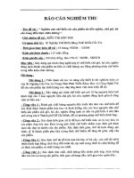 nghiên cứu chế biến các sản phẩm ăn liền nghêu, chả giò, há cảo trong điều kiện chân không