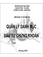 quản lý danh mục đầu tư chứng khoán