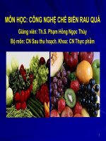 công nghệ chế biến rau quả