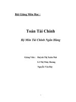 bài giảng toán tài chính