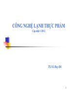 công nghệ lạnh thực phẩm