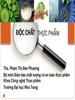bài giảng độc chất thực phẩm