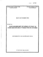 khảo nghiệm một số giống cỏ phục vụ chăn nuôi bò sữa ở tp.hồ chí minh