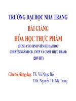 bài giảng công nghệ hóa học thực phẩm