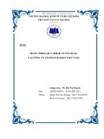 hoàn thiện quy trình tuyển dụng tại công ty cổ phần daikin việt nam