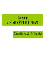 bài giảng vi sinh vật thực phẩm