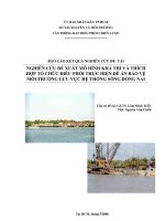 nghiên cứu đề xuất mô hình khả thi và thích hợp tổ chức điều phối thực hiện đề án bảo vệ môi trường lưu vực hệ thống sông đồng nai
