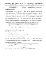 Đề thi học sinh giỏi cấp TP năm học 2013 - 2014