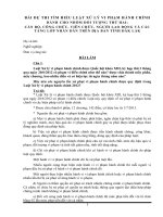 Bài thi tìm hiểu luật xử lý vi phạm hành chính-Nhóm ĐT 2