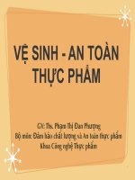 bài giảng vệ sinh an toàn thực phẩm