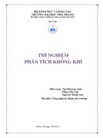 thí nghiệm phân tích không khí
