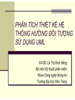 phân tích thiết kế hệ thống hướng đối tượng sử dụng uml