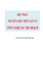 nguyên liệu thủy sản và công nghệ sau thu hoạch