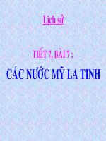 Bài 7,các nước Mỹ La-tinh(trang)