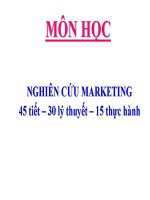 bài giảng nghiên cứu marketing