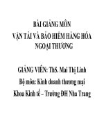 vận tải và bảo hiểm hàng hóa ngoại thương
