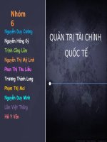 quản trị tài chính quốc tế