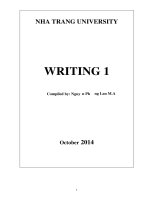 bài giảng tiếng anh writing 1