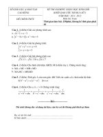 Đề thi toán cấp cụm lớp 10 Cao Bằng
