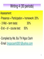 bài giảng tiếng anh viết 4