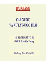 bài giảng cấp nước và xử lý nước thải