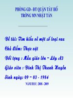 chủ điểm rau củ quả mầm non