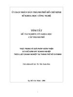 thực trạng và giải pháp hoàn thiện cơ chế giám sát doanh nghiệp theo luật doanh nghiệp tại thành phố hồ chí minh