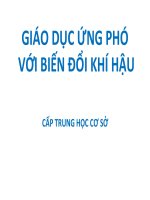 Giáo dục ứng phó với BĐTT và Khí hậu