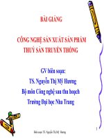 công nghệ sản xuất sản phẩm thủy sản truyền thống