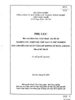 nghiên cứu thiết kế, chế tạo và thử nghiệm dây chuyền sản xuất tấm lợp không sử dụng amiăng