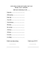 biên bản sinh hoạt