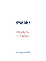 Bài giảng tiếng anh môn speaking 3