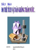 Bài 4. ĐO THỂ TÍCH vật rắn không thấm nước