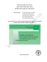 chất lượng và an toàn trong chuỗi tiếp thị các sản phầm trồng trọt truyền thống của châu á