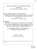 kit elisa chẩn đoán salmonella gây bệnh ở gà bằng công nghệ sản xuất kháng nguyên bằng vi khuẩn biến nạp