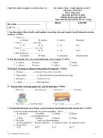 Tiếng anh 7_HK I_Đề kiểm tra 1 tiết lần 1