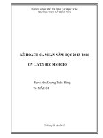 Kế hoạch bồi dưỡng HS giỏi Anh 8