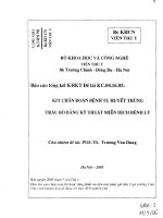 kit chẩn đoán bệnh tụ huyết trùng trâu bò bằng kỹ thuật miễn dịch bệnh lý