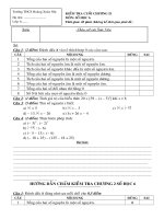 KIỂM TRA CHƯƠNG II SỐ HỌC 2008-2009