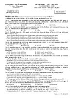 Kiểm Tra 45 phut - kì 1 - Sinh 12