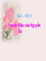 Tiết 26:Truyện Kiều của Nguyễn Du
