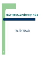 phát triển sản phẩm thực phẩm